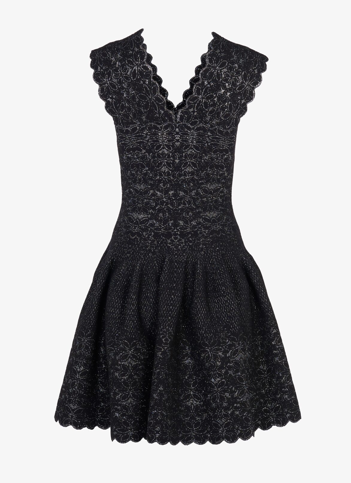 SLEEVELESS DRESS PATIO LUX BLACK/SILVER ALAÏA ブラック/シルバー  SLEEVELESS DRESS PATIO LUX BLACK/SILVER